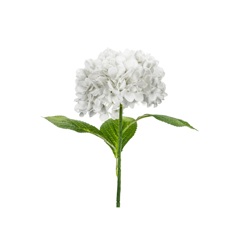 Sztuczny Kwiat - Hortensja Premium, 69 cm, biały
