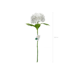 Sztuczny Kwiat - Hortensja Premium, 69 cm, biały