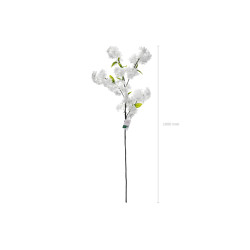 Sztuczny kwiat - Kwitnąca Wiśnia, 97 cm, biały