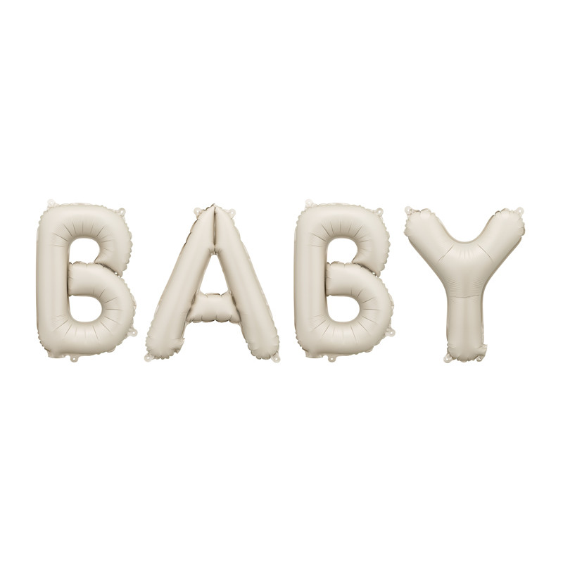 Balon foliowy Baby, 140x43 cm, beż