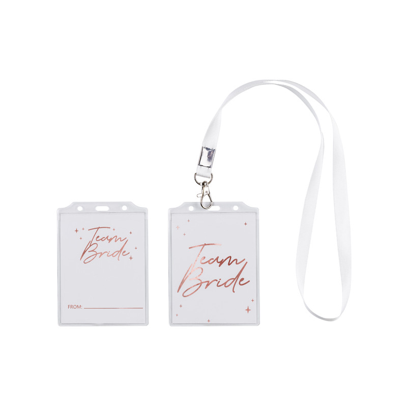 Identyfikator Team Bride, 8,7x12,5cm (1 op. / 4 szt.)