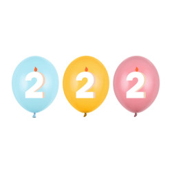Balony 30 cm, 2, mix (1 op. / 50 szt.)