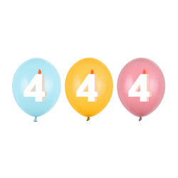 Balony 30 cm, 4, mix (1 op. / 50 szt.)