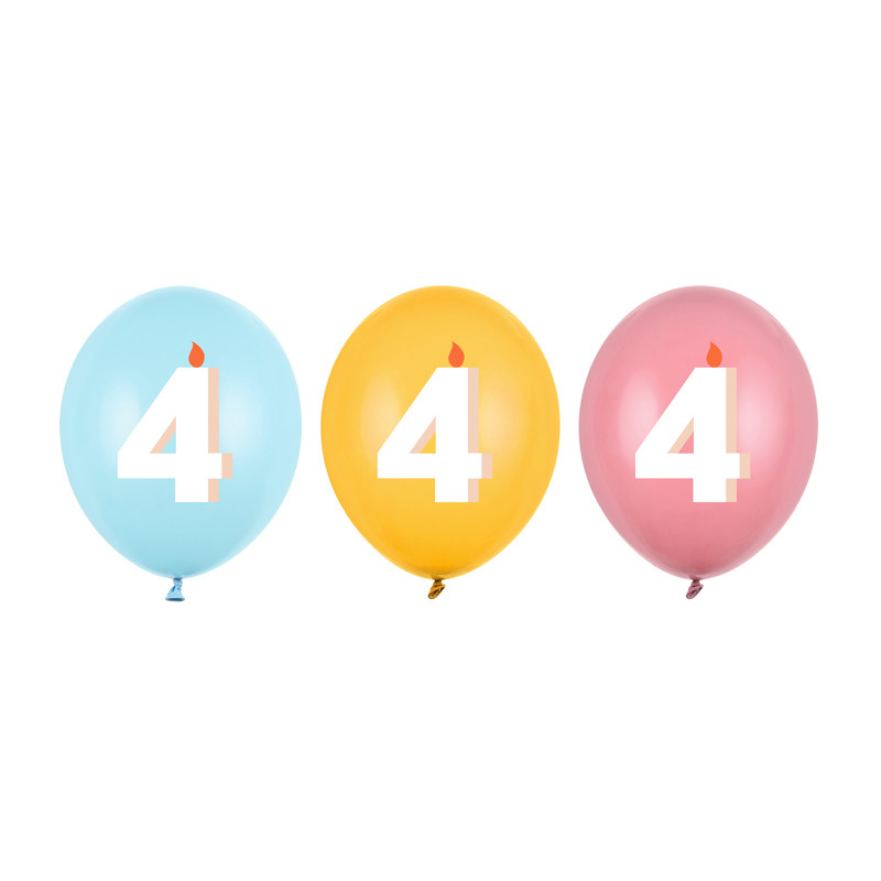 Balony 30 cm, 4, mix (1 op. / 50 szt.)