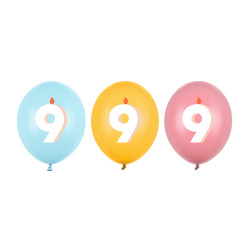 Balony 30 cm, 9, mix (1 op. / 50 szt.)