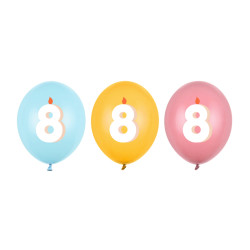 Balony 30 cm, 8, mix (1 op. / 50 szt.)