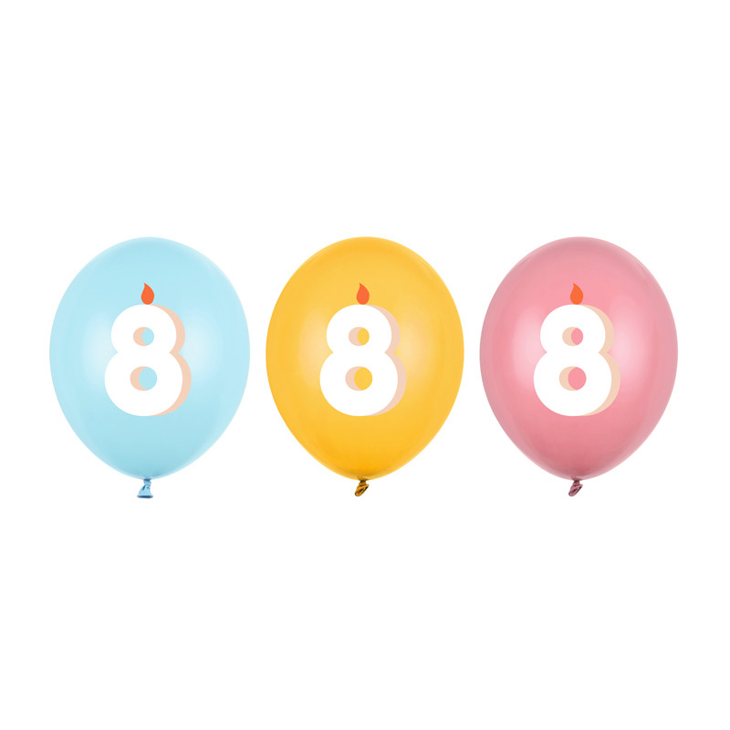 Balony 30 cm, 8, mix (1 op. / 50 szt.)
