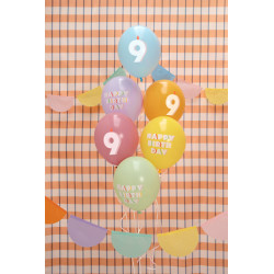 Balony 30 cm, 9, mix (1 op. / 6 szt.)