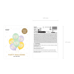 Balony 30 cm, Happy Birthday, mix (1 op. / 6 szt.)