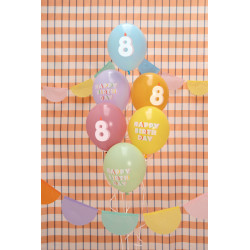 Balony 30 cm, 8, mix (1 op. / 6 szt.)