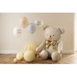 Balony 30 cm, Welcome Baby, mix niebieski (1 op. / 6 szt.)