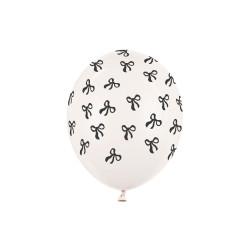 Balony 30 cm, Kokardki, Pastel Off-white (1 op. / 6 szt.)