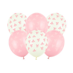 Balony 30 cm, Kokardki, mix (1 op. / 6 szt.)