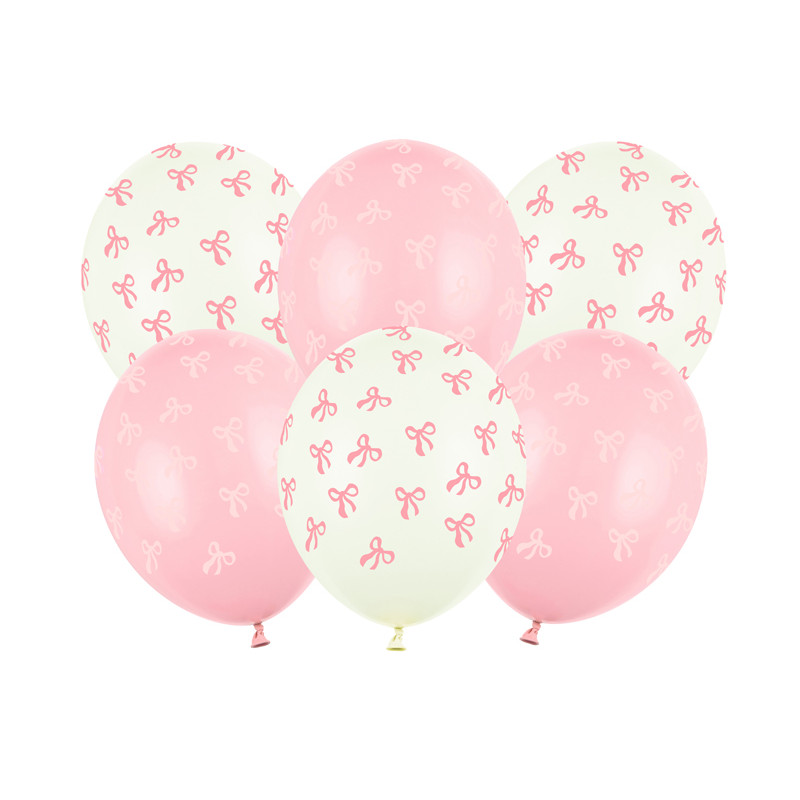 Balony 30 cm, Kokardki, mix (1 op. / 6 szt.)