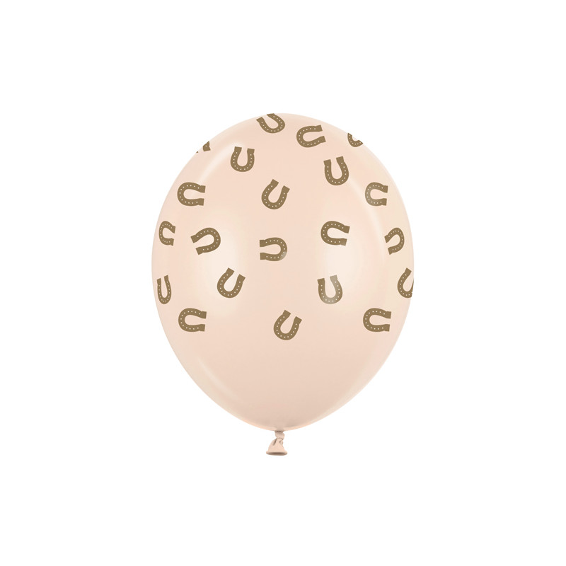 Balony 30 cm, Podkowy, alabastrowy (1 op. / 6 szt.)