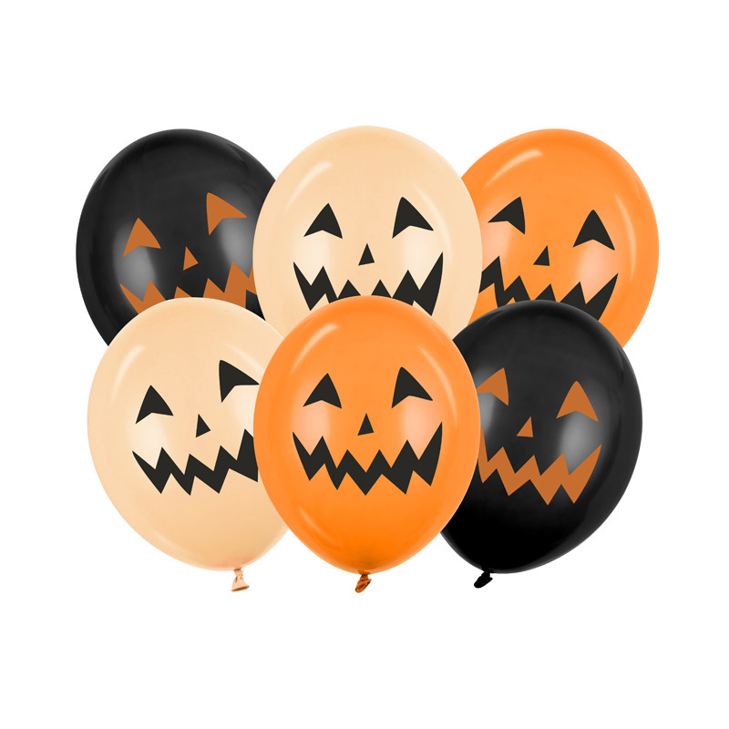 Balony 30 cm, Dynie, mix (1 op. / 6 szt.)