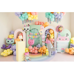 Balony 30 cm, Koci Domek Gabi, mix (1 op. / 6 szt.)