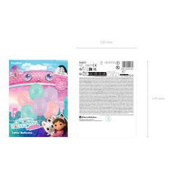 Balony Strong 27 cm, Koci Domek Gabi, mix (1 op. / 6 szt.)