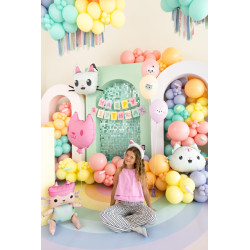 Baner Happy Birthday Koci Domek Gabi, 180 x 15 cm, mix