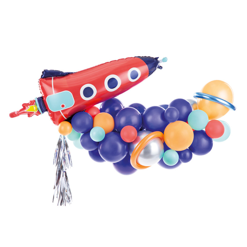 Girlanda balonowa - Rakieta, mix, 154x130cm
