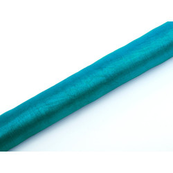 Organza Gładka, turkus, 0,36 x 9m (1 szt. / 9 mb.)