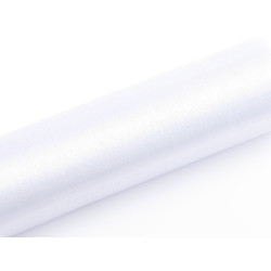 Organza Gładka, biały, 0,16 x 9m (1 szt. / 9 mb.)