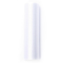 Organza Gładka, biały, 0,16 x 9m (1 szt. / 9 mb.)