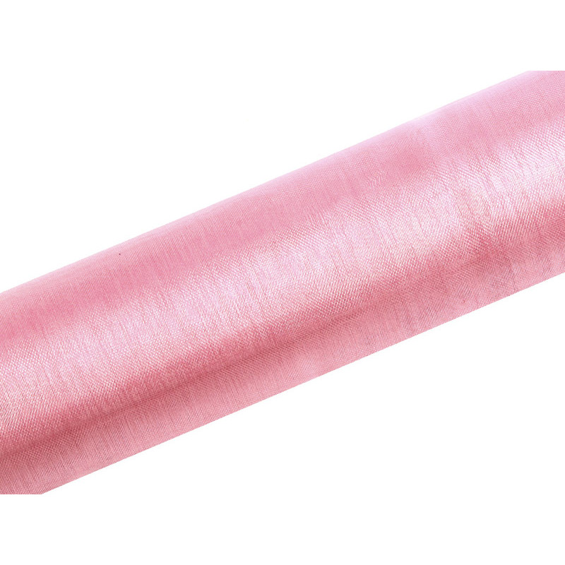Organza Gładka, j. różowy, 0,16 x 9m (1 szt. / 9 mb.)