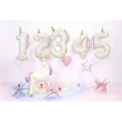 Balon foliowy Cyfra ''2'' Jednorożec, 93cm, mix