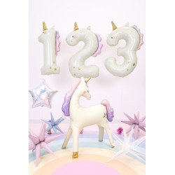 Balon foliowy Cyfra ''2'' Jednorożec, 93cm, mix