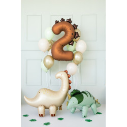 Balon foliowy Cyfra ''2'' Dinozaur, 92cm, mix