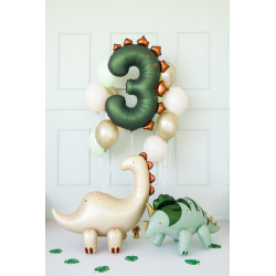 Balon foliowy Cyfra ''3'' Dinozaur, 92cm, mix