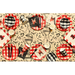 Obrus papierowy Grill, mix, 180x120 cm