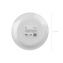 Talerzyki papierowe w kratę, mix, 27 cm (1 op. / 6 szt.)