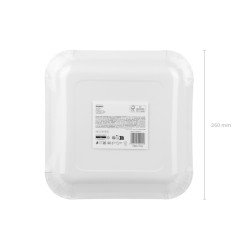 Talerzyki papierowe BBQ, mix, 26x26cm (1 op. / 6 szt.)