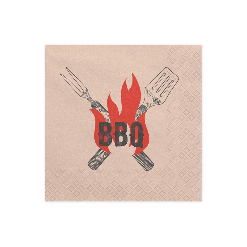 Serwetki BBQ, 33x33 cm, mix (1 op. / 20 szt.)