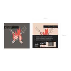 Serwetki BBQ, 33x33 cm, mix (1 op. / 20 szt.)