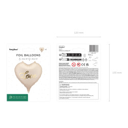 Balon foliowy serce Love, 45 cm, mix