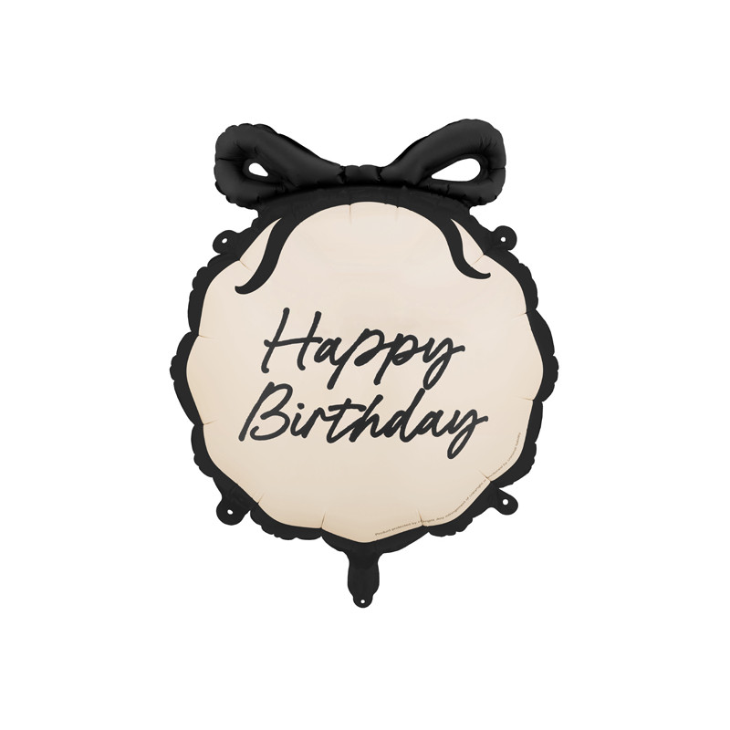 Balon foliowy pastylka Happy Birthday, 47.5x45 cm, mix