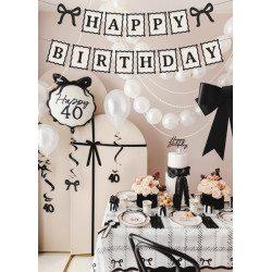 Baner Happy Birthday Kokardki, 100 cm, mix