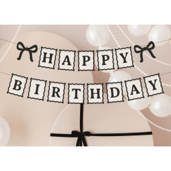 Baner Happy Birthday Kokardki, 100 cm, mix