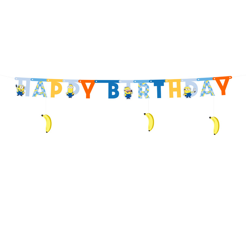 Baner Happy Birthday Minionki, 50x153 cm