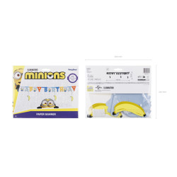 Baner Happy Birthday Minionki, 50x153 cm