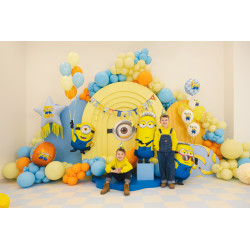Baner Happy Birthday Minionki, 50x153 cm
