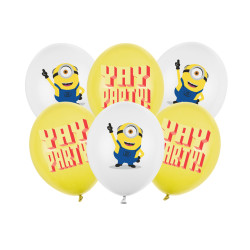 Balony Strong 30 cm Minionki z nadrukiem, mix (1 op. / 6 szt.)