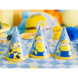 Czapeczki Minionki, 16 cm, mix (1 op. / 6 szt.)