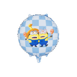Balon foliowy pastylka Minionki, 35x35 cm, mix