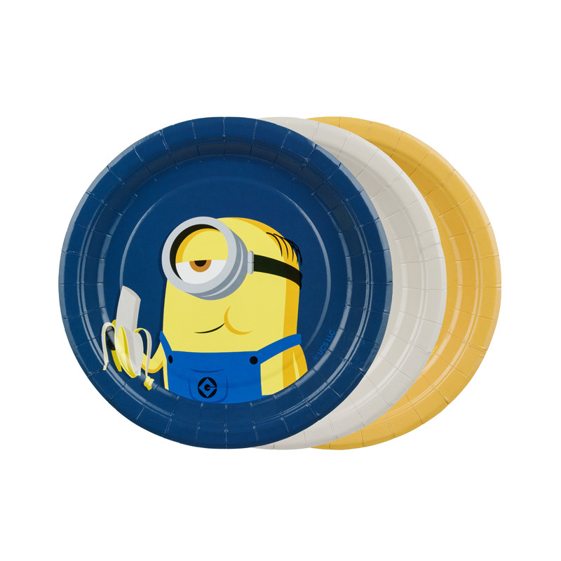 Talerzyki Minionki, 18 cm, mix (1 op. / 6 szt.)