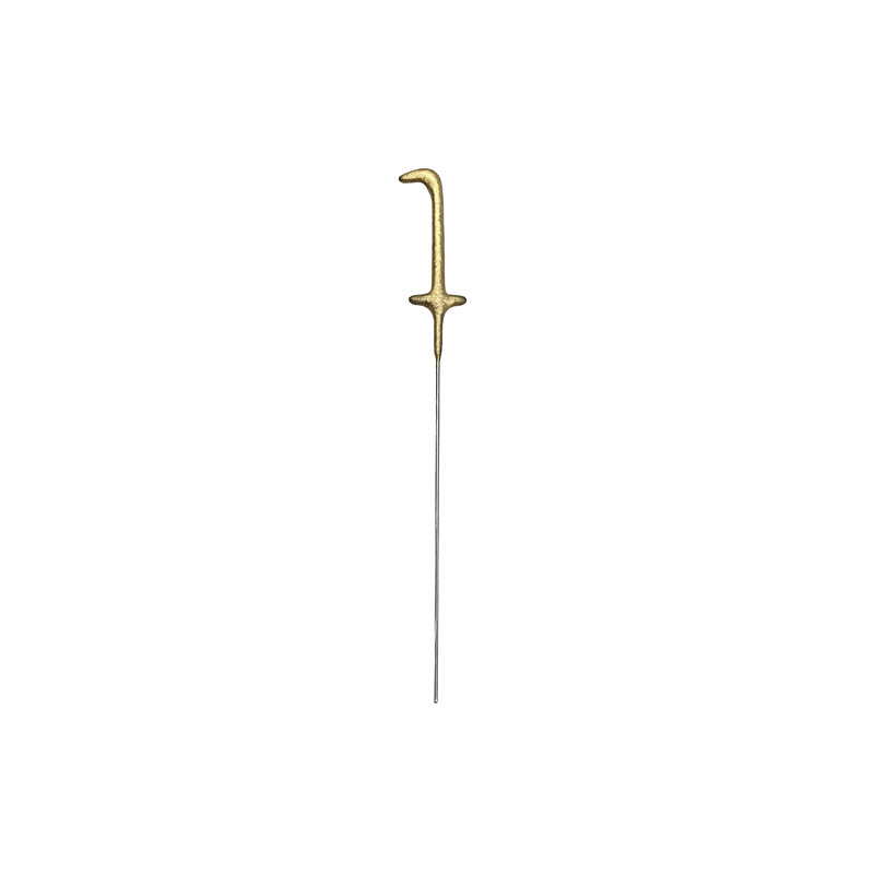 Zimne ognie Cyfra 1, złoty, 15cm