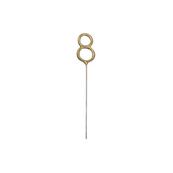 Zimne ognie Cyfra 8, złoty, 15cm